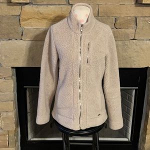 Cozy Calvin Klein zip up w/ zipper details